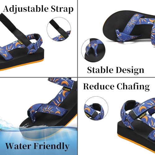 Image of Sport Walking Water Sandals for Women with Arch Support & Adjustable Straps Platform Sandals Women Height Increase