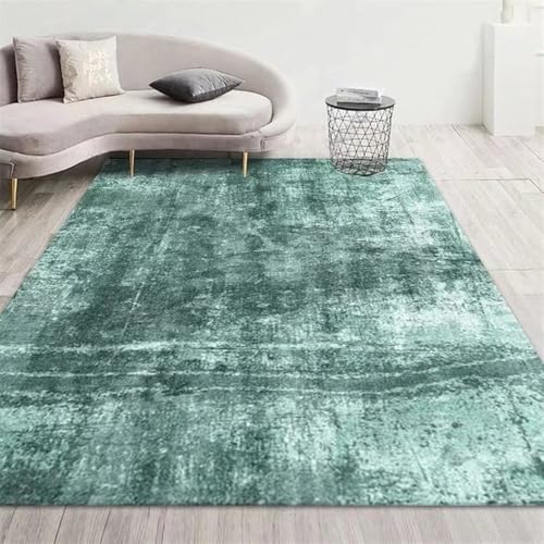 Tapis vert de style américain doux pour réchauffer un grand salon froid