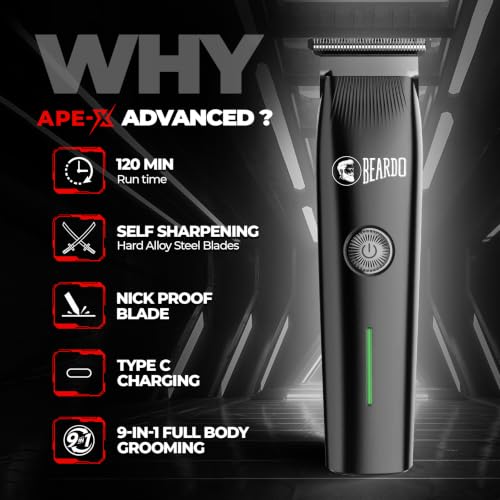 Beardo Ape-X Advanced 9-in-1 Full Body Trimmer for Men - Image 6
