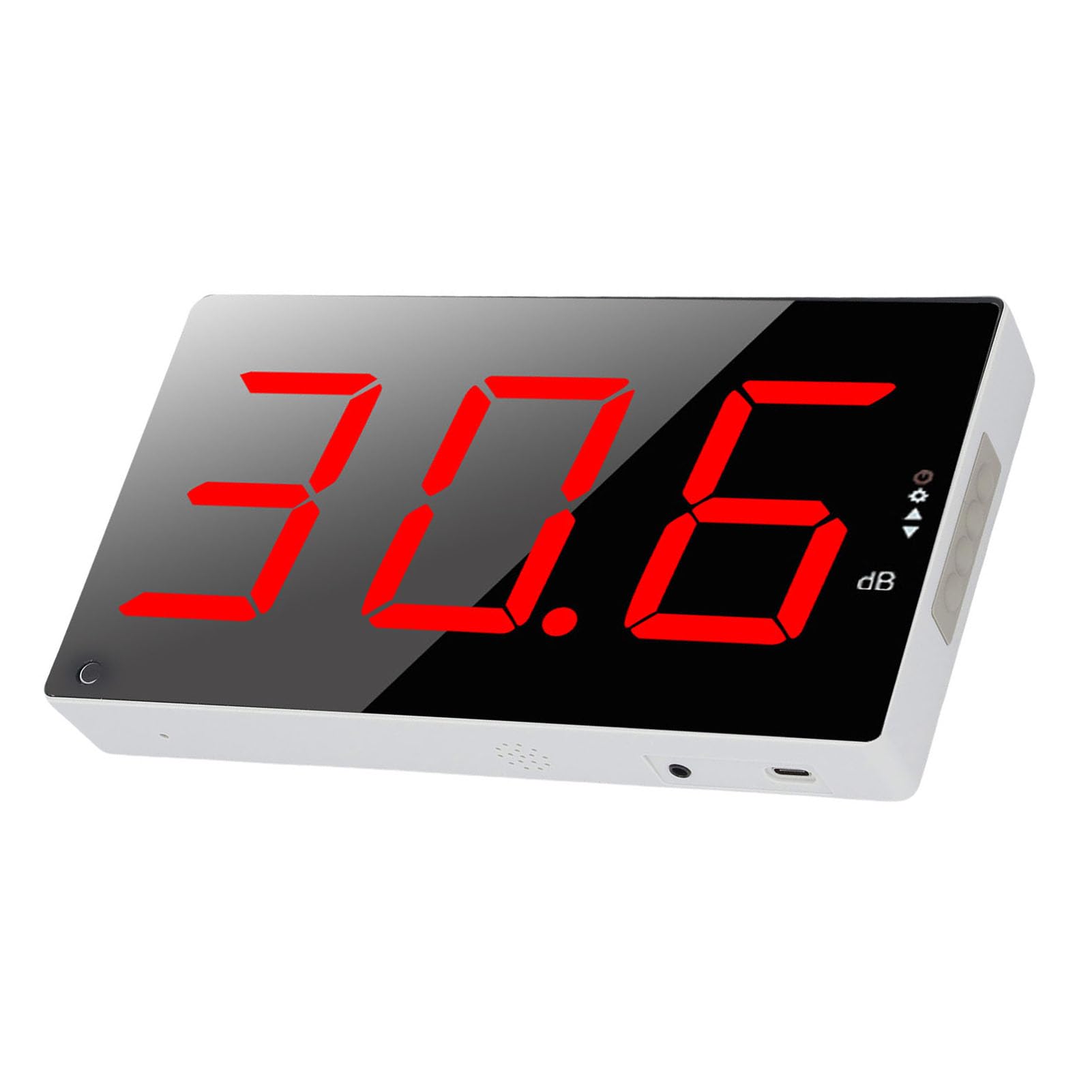 Decibel Meter, 30-130dB Sound Level Meter with 3 Inch Large LCD Screen, Wall Mounted Classroom Noise Meter Decibel Reader Audible Alarm