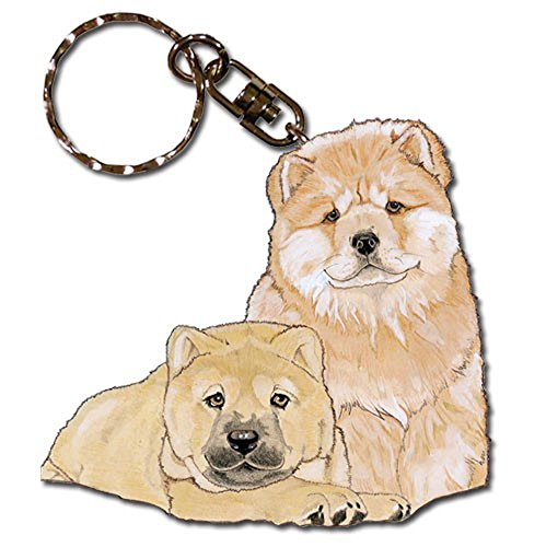 Chow Chow Keychain Wooden