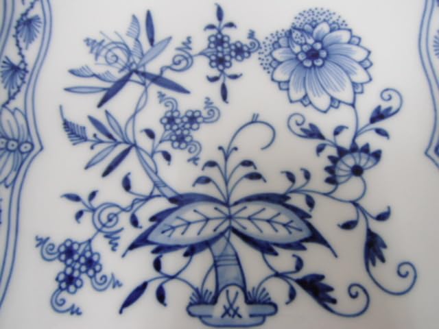 Amazon.co.jp: 128/ マイセン ブルーオニオン スクエア 角皿 プレート