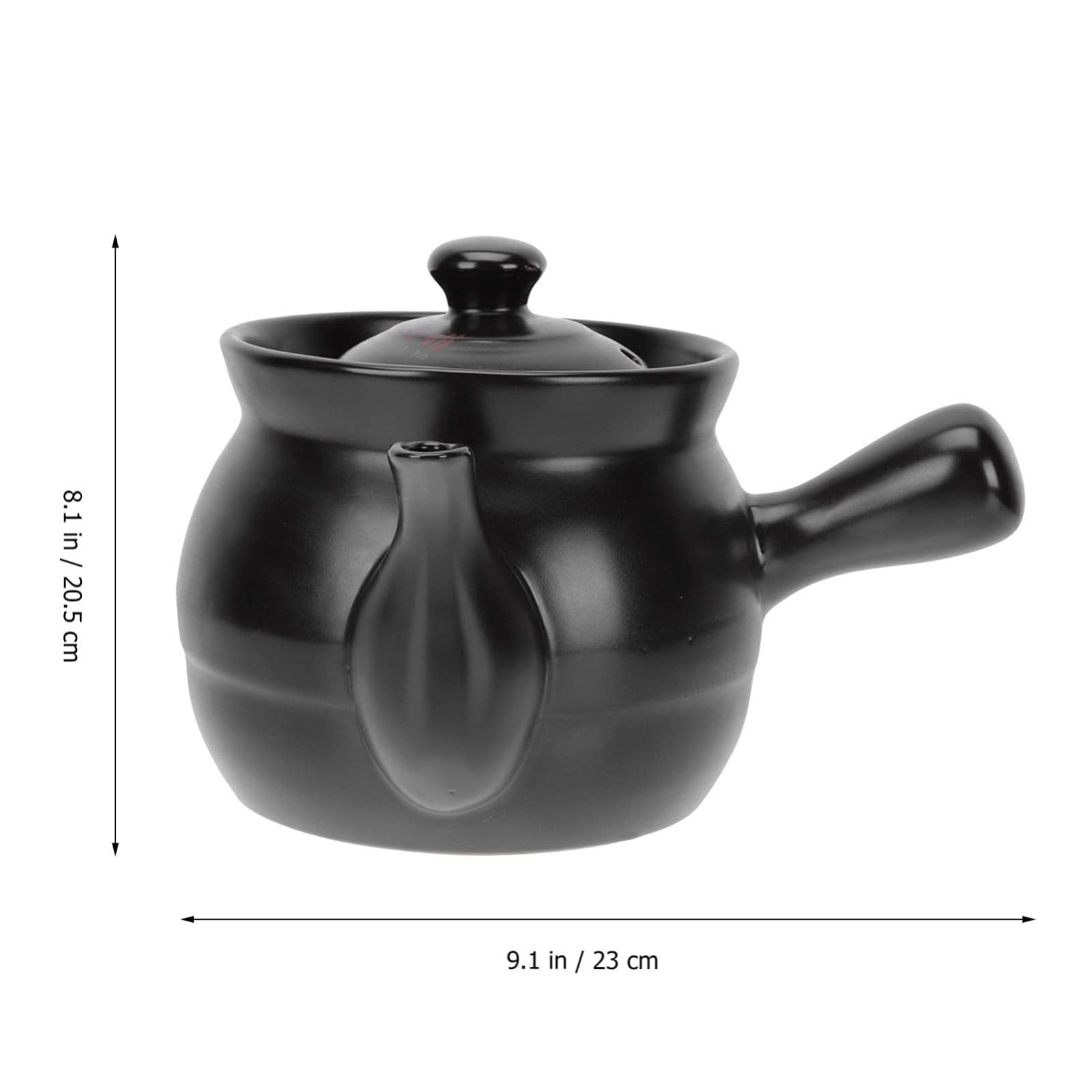 Gliniany garnek, 2. 6-litrowy garnek do gotowania wywarów zdrowotnych, leków w wysokiej temperaturze, porcelanowa patelnia gorącym garnku