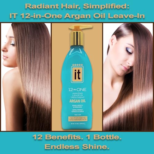 IT 12-in-One Amazing Leave-In Treatment with Argan Oil, Repairs, Protects and Strengthens, No Parabens, 10.2 oz image 5