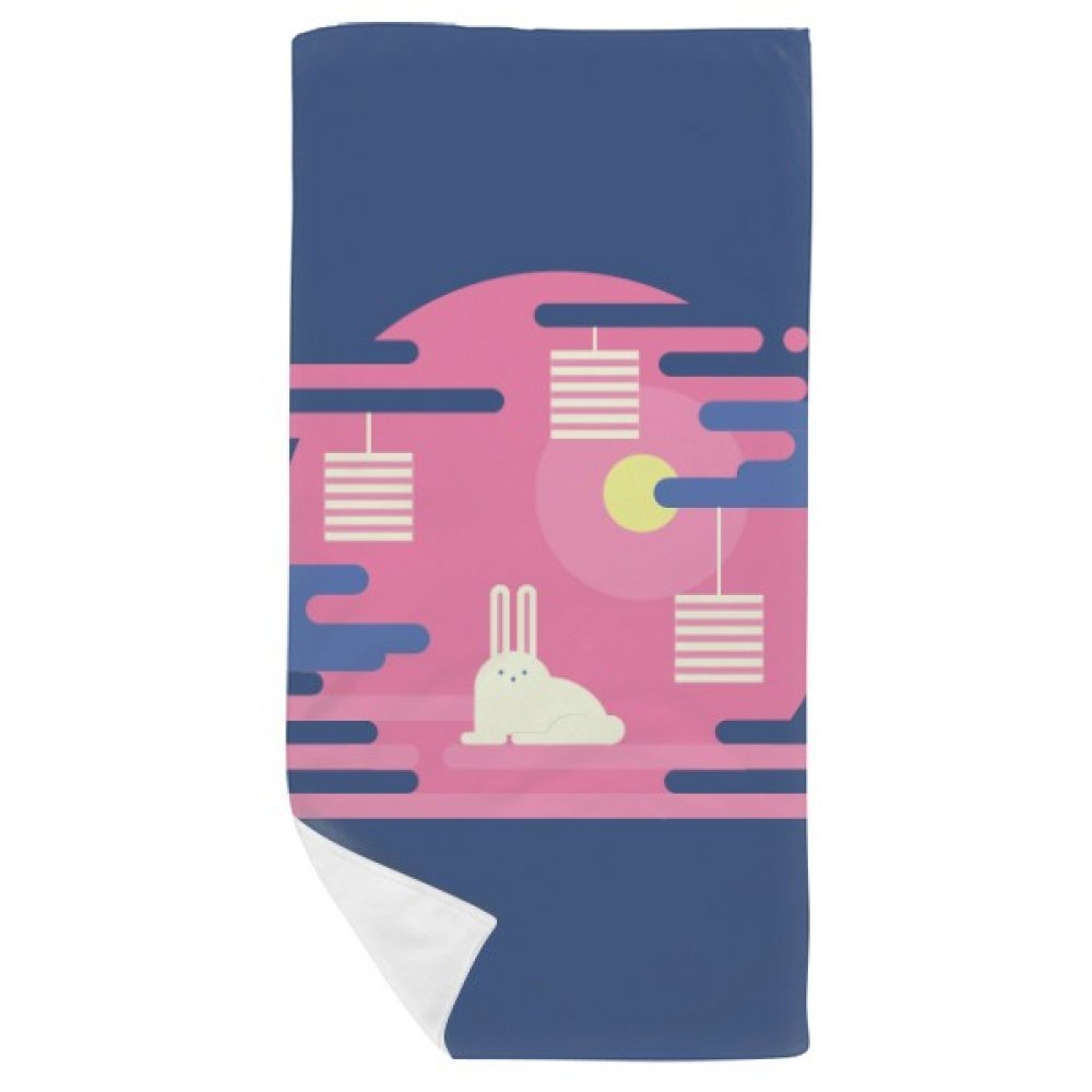 Serviette de bain douce 35x70cm pour peaux sensibles motif nuage abstrait