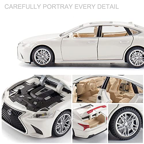 Image of Invite Enterprise Die-Cast Metal 1:32 Scale Lexus LS500H Pull Back Sedan with Music & Lights 3 Yrs & Up 【Colors as Per Stock】