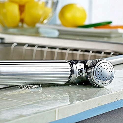Robinet de cuisine extractible double bec 360° pour mitigeur d'évier