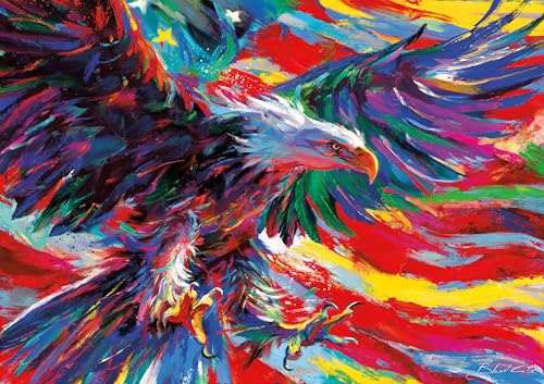 Rompecabezas de 500 piezas Buffalo Games - Águila de la Libertad para adultos | Arte de Blend Cota, hecho en EE.UU., cartón reciclado, incluye póster a tamaño real miniatura 7