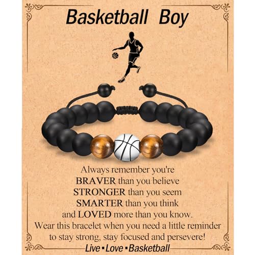 Basketball Gifts for Teen Boys, Basketball Bracelet for Boy Basketball Players Team Fans -Birthday...