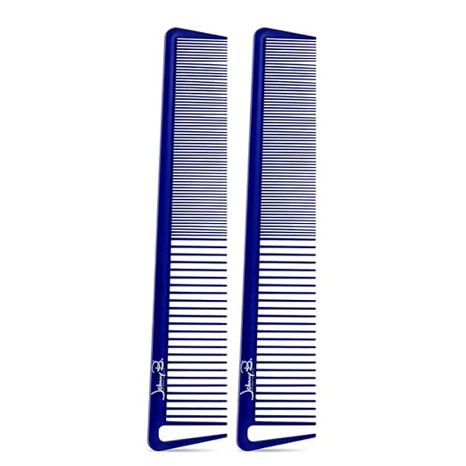 Peine Texturizador Professional Carbon Azul 2 Piezas miniatura 3