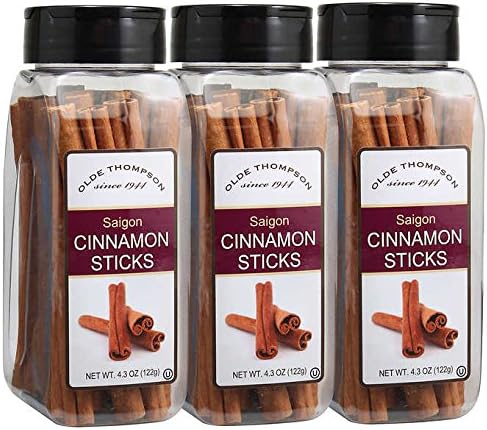 Saigon Cinnamon Sticks, 4.3 oz, 3-count Kosher(Circle U) 12cm Cinnamon Sticks