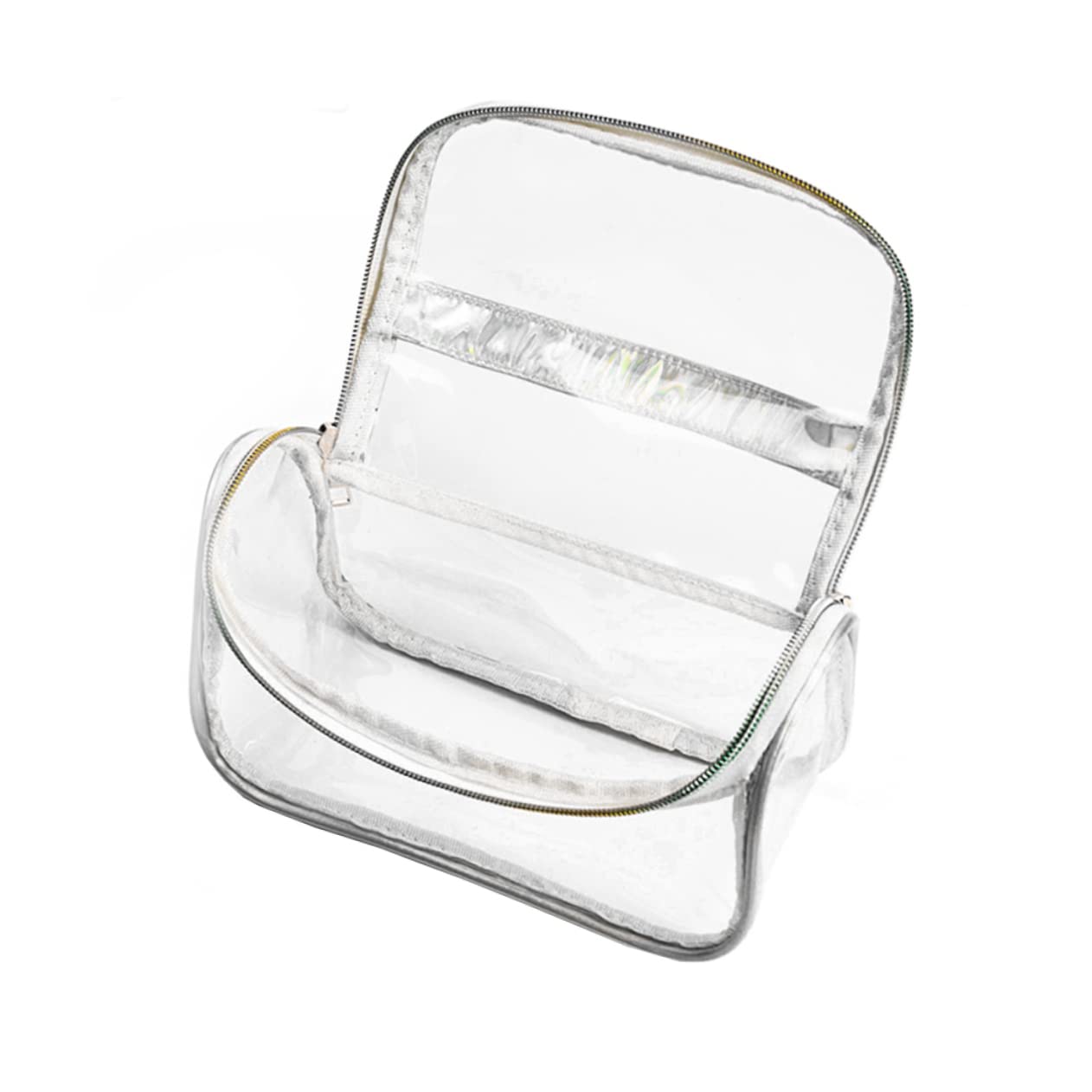 Ipetboom 2piezas Bolsa De Maquillaje Transparente De Viaje Neceser Cosmético Portátil Gran Capacidad Multifuncional y Ligera para Mujeres para Artículos De Higiene y Cosméticos