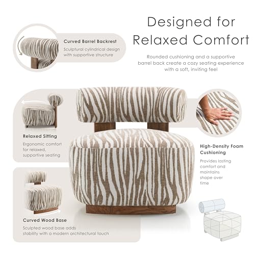 Sillón Plegable Chenille Beige miniatura 4