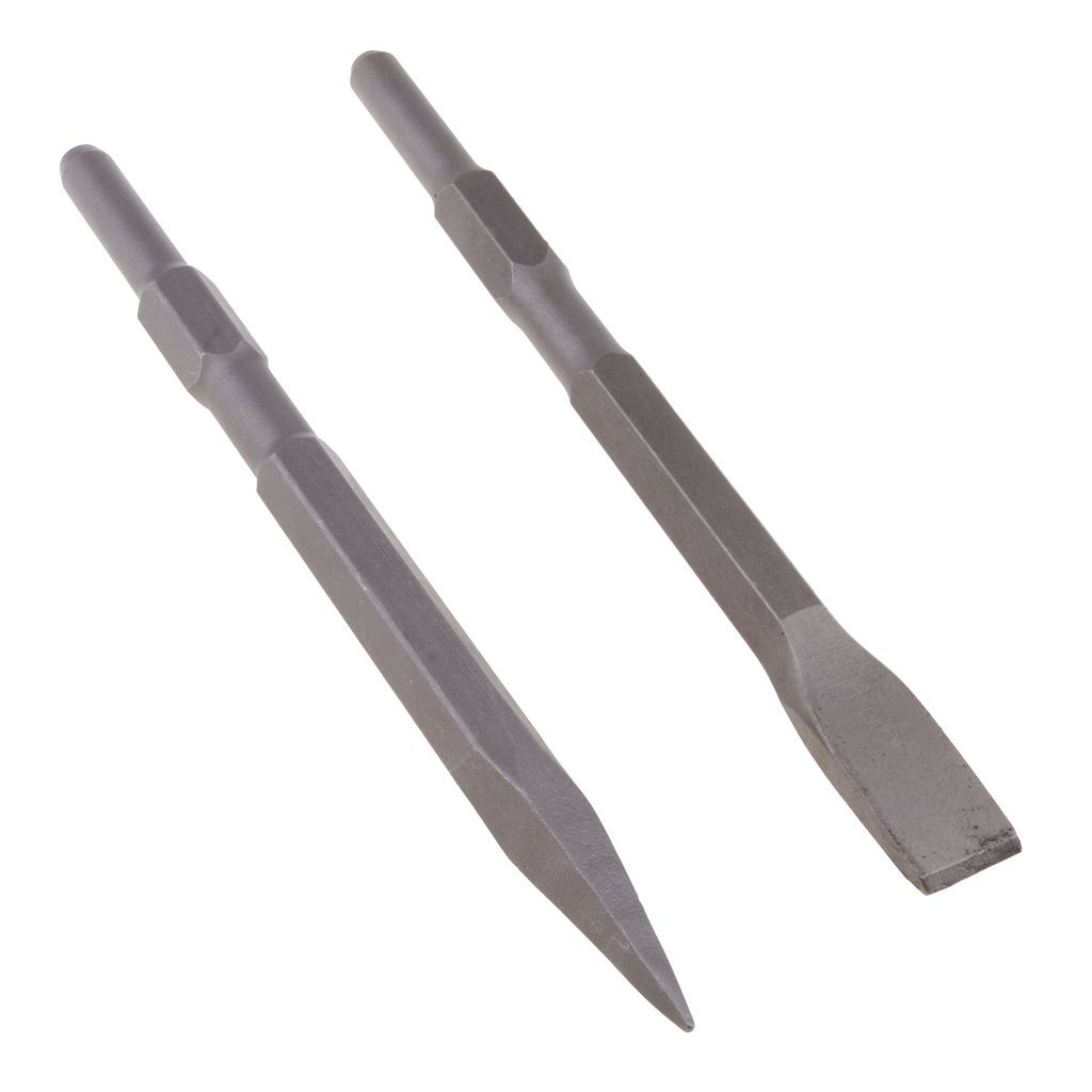 17mm Ciseau à Pointe Hexagonale et Ciseau Plat pour Marteau électrique, Pic électrique