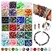 Dushi Natural Irregular Chips Stone Beads for Jewelry Making 7-8mm Gemstone Stone Crushed Chunked Beads 24 Multicolor Crystal Pieces Loose Beads Repair Kit(Plastic Box is Included)
