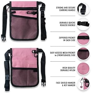 ASA TECHMED Durable Nurse Travel Bag with Nursing Supplies – Multi-Pocketed, Heavy-Duty Nylon, Webbed Shoulder Strap