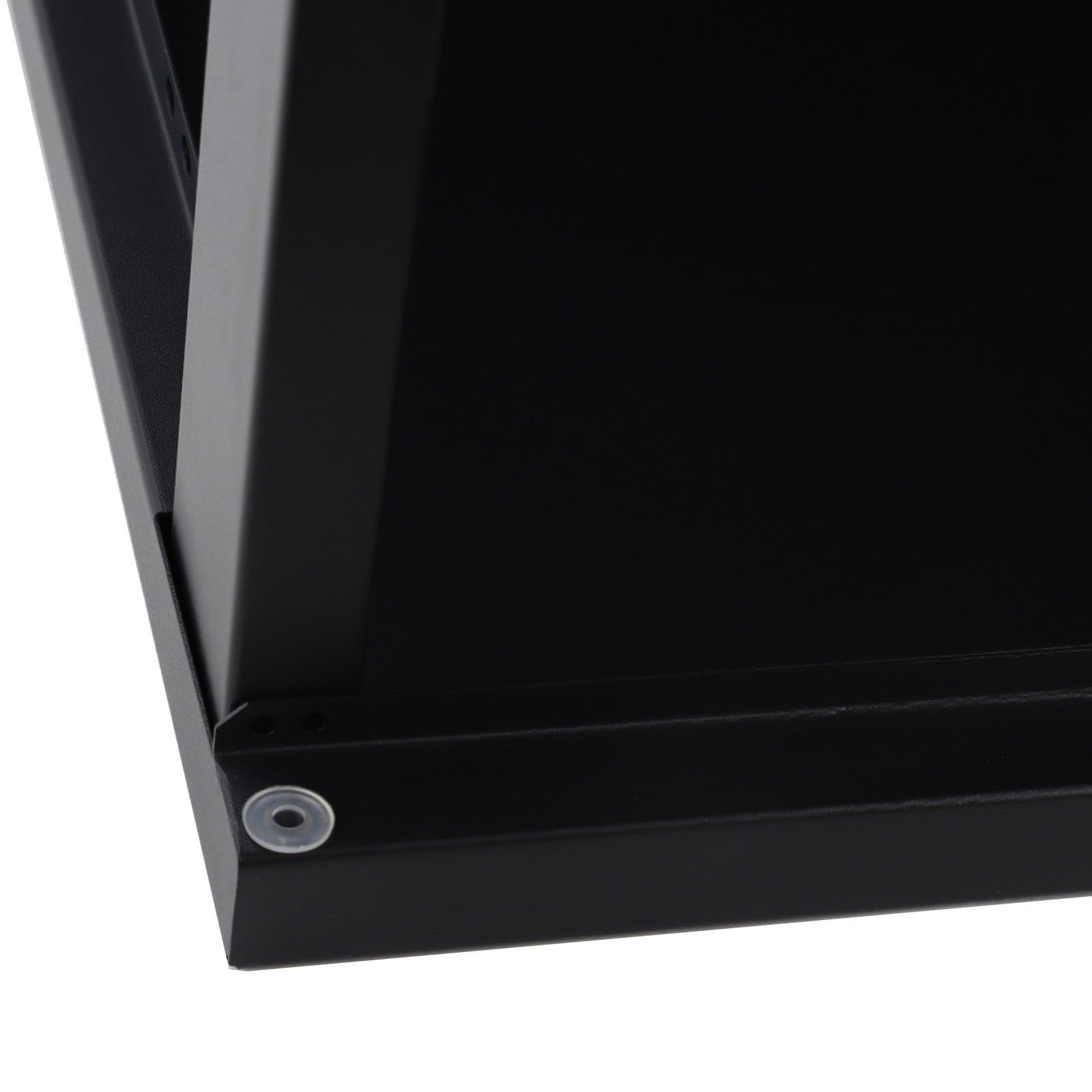 kenable Coffret Mural Réseau 19 Pouces 4U 450mm Noir - Armoire Rack Serveur en Kit avec Porte Vitrée Verrouillable pour Patch Panel Switch