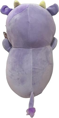 Miniatura 2 de Squishmallows Valentine Squad Hug Mees - Peluche de 10 pulgadas (10 pulgadas, Bubba, la vaca púrpura)