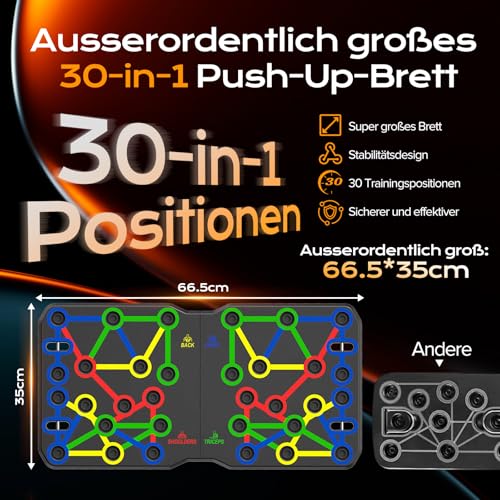 AERLANG Liegestützgriffe Fitnessgeräte für zuhause Tragbares Multi-in-One Push-up-Board-Set Effizientes Muskeltraining für Männer und Frauen