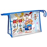 PAW Patrol - Beauty & Pflege-Set, Kulturbeutel 5-teilig, mit Shampoo, Duschgel, Haar-Bürste & Handtuch, tolles Geschenk und Travel-Kit für Kinder