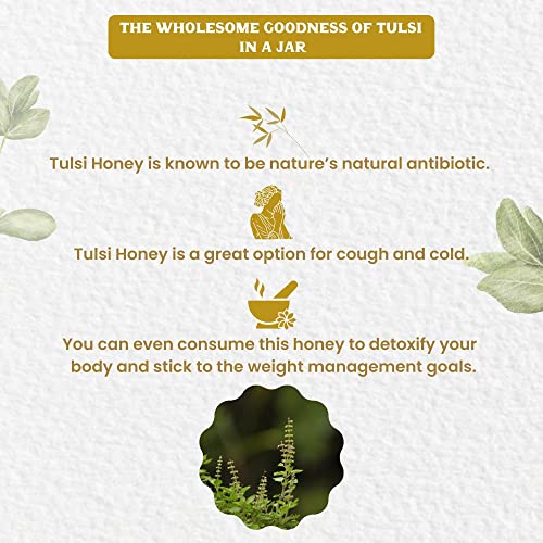 Image of Vediko Combo Pack of A2 Cow Ghee 1 Litre and Raw Tulsi Honey 700gm | Organic Honey | Raw Honey Unprocessed | Grass Fed Desi Cow A2 Ghee Bilona Method