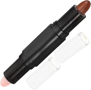 Double End Contour Stick for Women, Face Highlighting Cream Makeup | Sculpts and Defines Facial Features, Conceals Imperfections, Lightweight Texture, White Double-ended Design