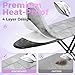 KINGBOARD Ironing Board, Compact Iron Board with Silicon Iron Mat, Heat Resistant Cover, 7 Height Adjustable, Foldable Ironing Board Wall Mount Hanger, 13x43 Grey