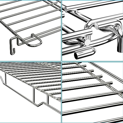 Image of SafBbcue 66044 Warming Rack Upgrade Genesis II 300 Replacement for Genesis II E310 E315 E325 E330 S310 S-335 S345 Grill Parts Duble Warming Grates for Weber 61000001 61016201