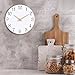 Roymnie Wall Clock, 10 Inch Modern Wall Clocks Battery Operated, Silent Non Ticking Clock Decorative for Kitchen, Living Room, Bathroom, Office, Bedroom(White)