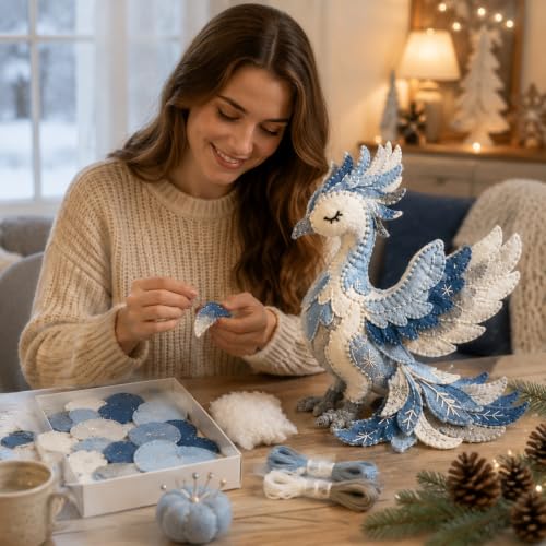 Para hacer animales de peluche en 3D kit de fieltro ártico 7