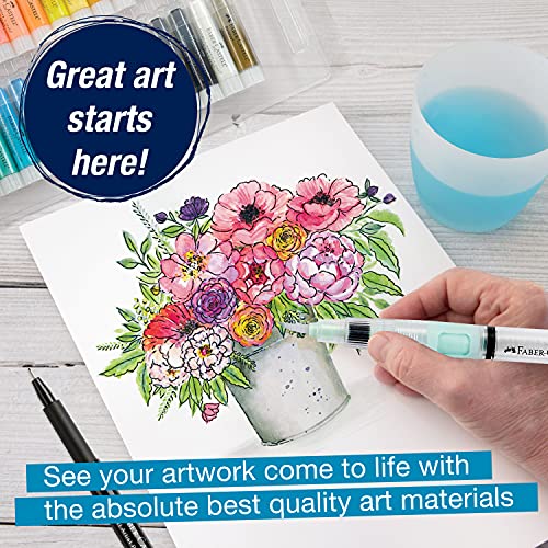 Faber-Castell Deluxe Water Brush Pen - Refillable Aqua Brush Pen For Watercolor #TOP5