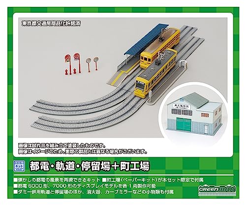 グリーンマックス(Greenmax) Nゲージ 都電・軌道・停留場+町工場 未塗装 未組立 キット 9802 鉄道模型 ストラクチャーのサムネイル