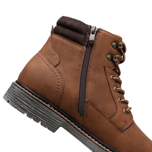 Image of DECARSDZ Men's Fashion Lace-up Casual Chukka Boots for Men Zipper Boot