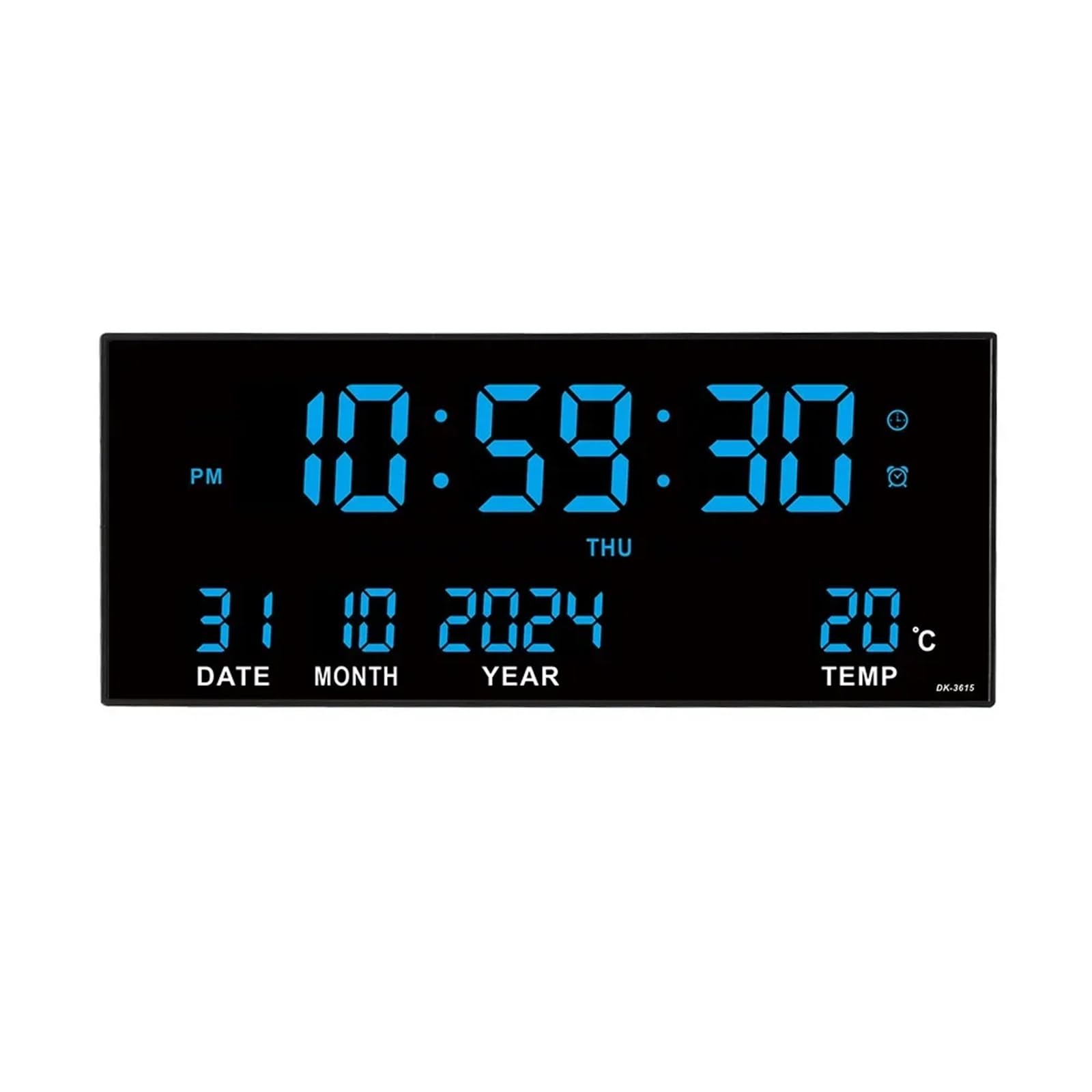 LNNXSZ Bathroom Clock 14'' Digital Large Wall Clock Alarm Temperature Date Calendar Display