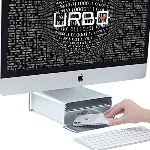 Urbo Etna Ergonomic Space-Maker Height Adjustable Monitor Stand for Apple iMac, Ventilated Design + Cable Management System for Storage and Organized Desks in Offices, Homes and Co-Working Spaces