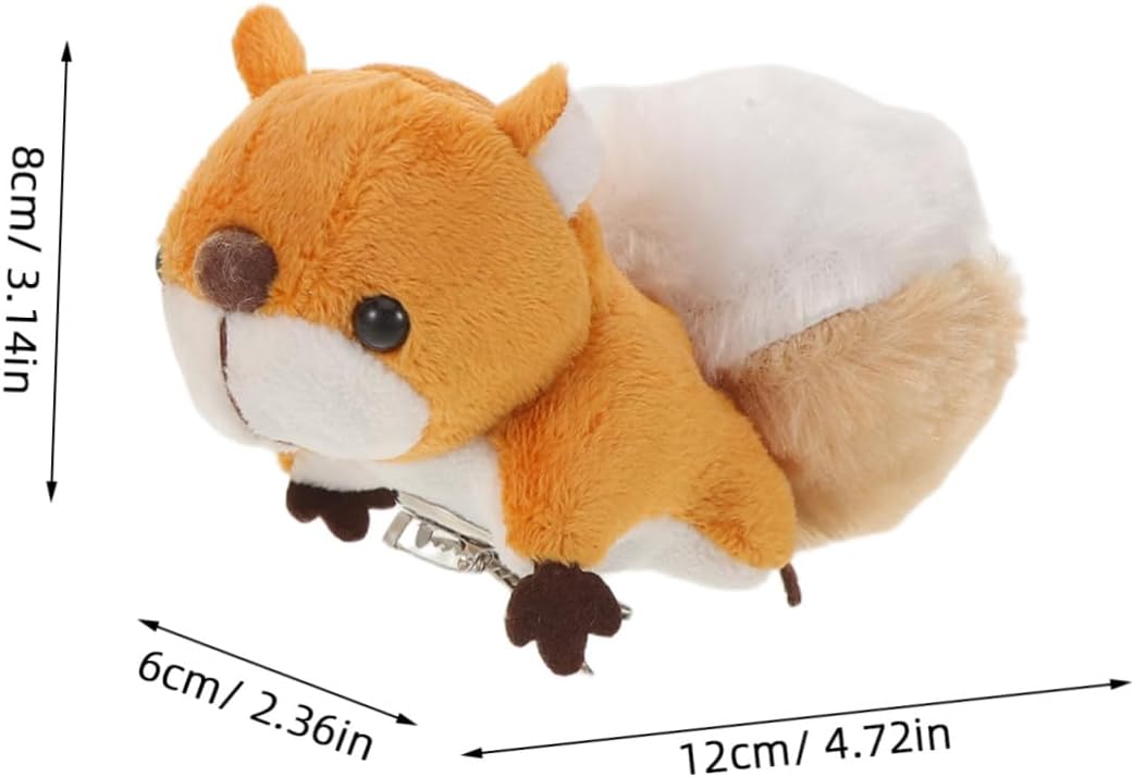 2pcs Plush Squirrel Brooch Pin Cute Kawaii Retro Plush Metal image 2