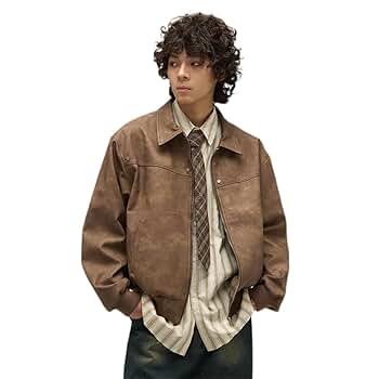 rudyYOKANGブラウンアウター rudyYOKANGブラウンアウター ストリートレザージャケット