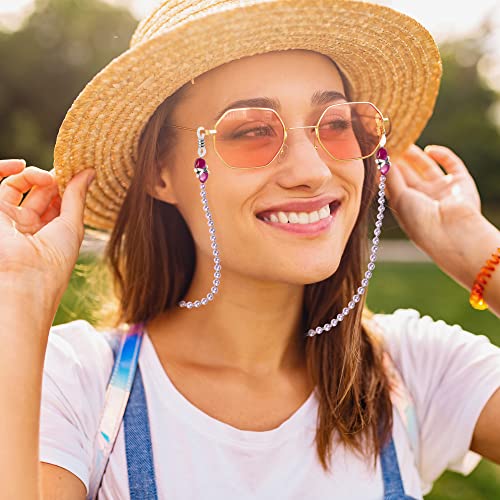 Txin Pearl Beaded Eyeglass Chain Holder, Elegant Sunglasses Reading Glasses Cord Neck Strap Rope Holder For Women Girls (White) #TOP5