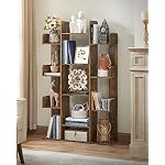 VASAGLE Bookshelf, Tree-Shaped Bookcase with 13 Storage Shelves, Rounded Corners, 9.8”D x 33.9”W x 55.1”H, Rustic Brown ULBC67BXV1 - Image 4