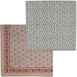 Acigbetter 2 Pack Soft Cotton Bandana 22''x22'' Flower Headband Scarf (R004-2 Pack)