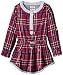 Hatley Girls' Shirt Dress Ski Cross Plaid