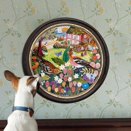 eeBoo 500 Piece Puzzle - Birds By the Sea Jigsaw Puzzle for Adults, Circular with 23" Diameter Made with Recycled Board & Vegetable-Based Ink by eeBoo - Image 5