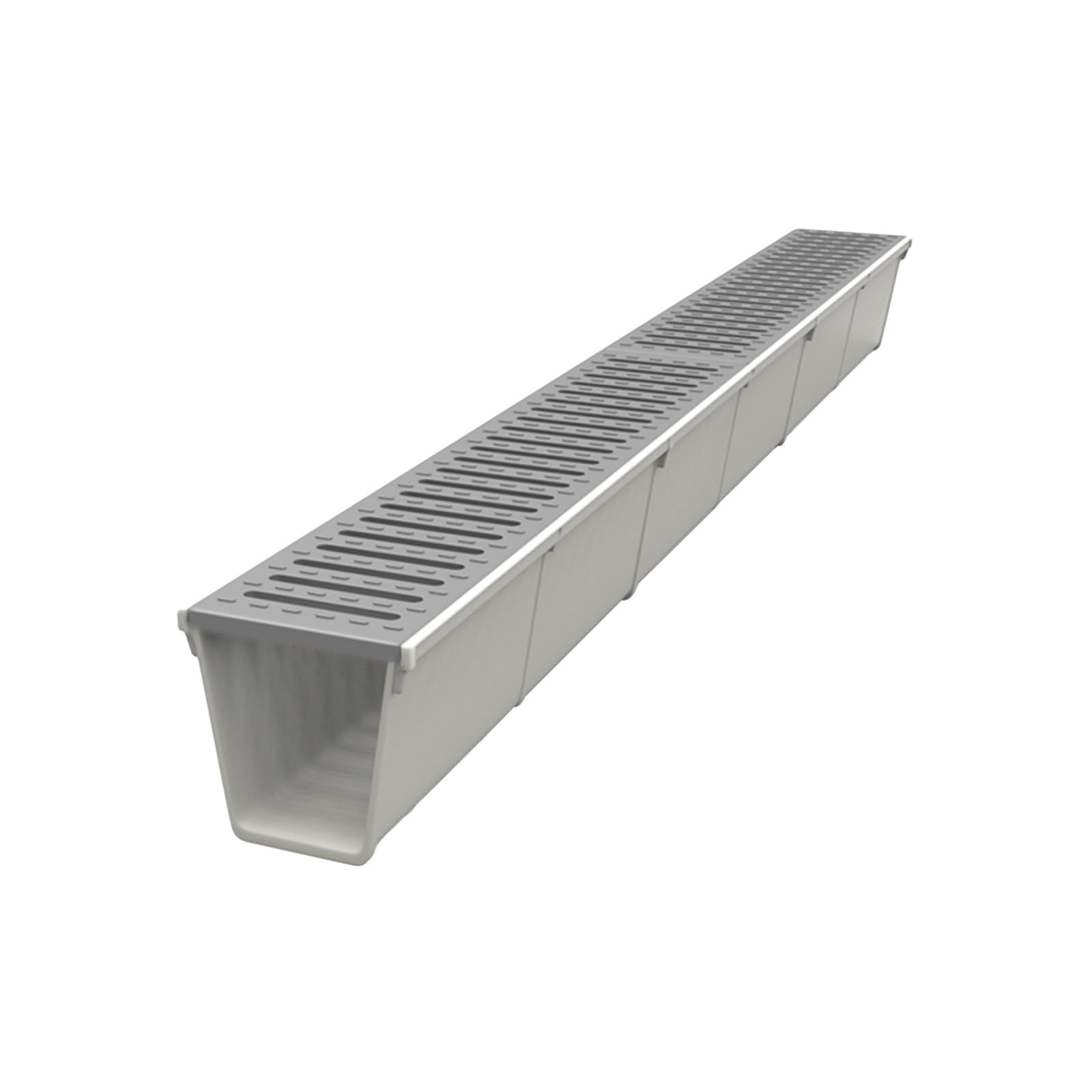 Générique Kit de caniveaux de Drainage linéaires extérieurs - Système de Drainage en résine avec Grille pour allée, terrasse, Jardin et Cour, 20 x 20 cm (7,8 x 7,8 po) -
