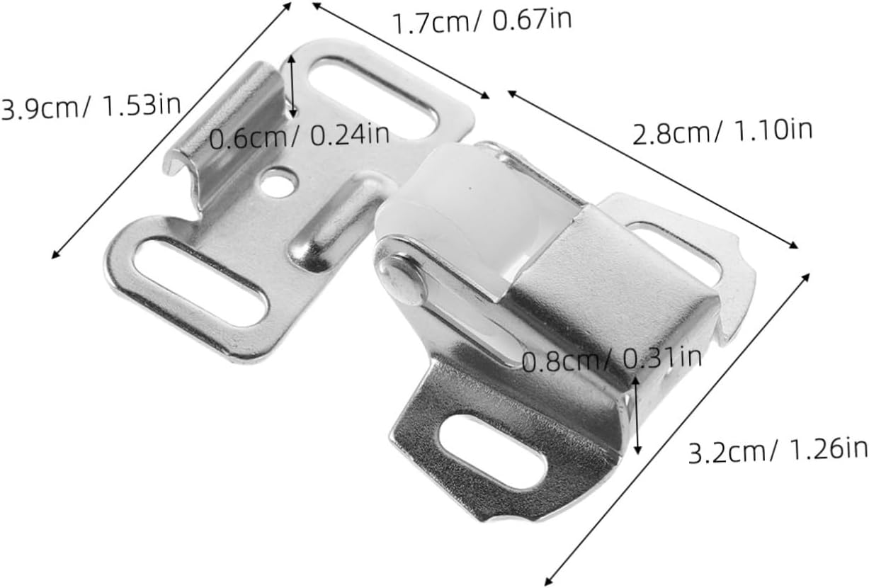 10 Sets Mailbox Door Latch Replacement Kit Metal Roller Catch with Screws for Smooth Operation and Easy Installation, Sturdy Iron Mailbox Hardware Parts for Outdoor and Home Use