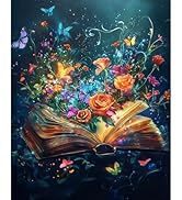 YarnWhimsy Book Paint by Numbers Kit for Adults,Adult Paint by Number Kits on Canvas Books,Flower...