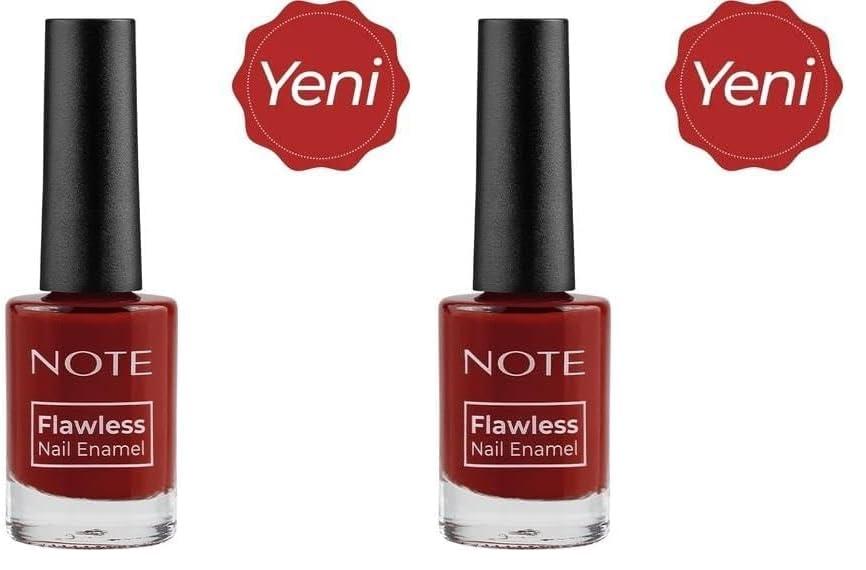 Note Nail Flawless Oje 101 Bright Red, Kırmızı (2 paketi)