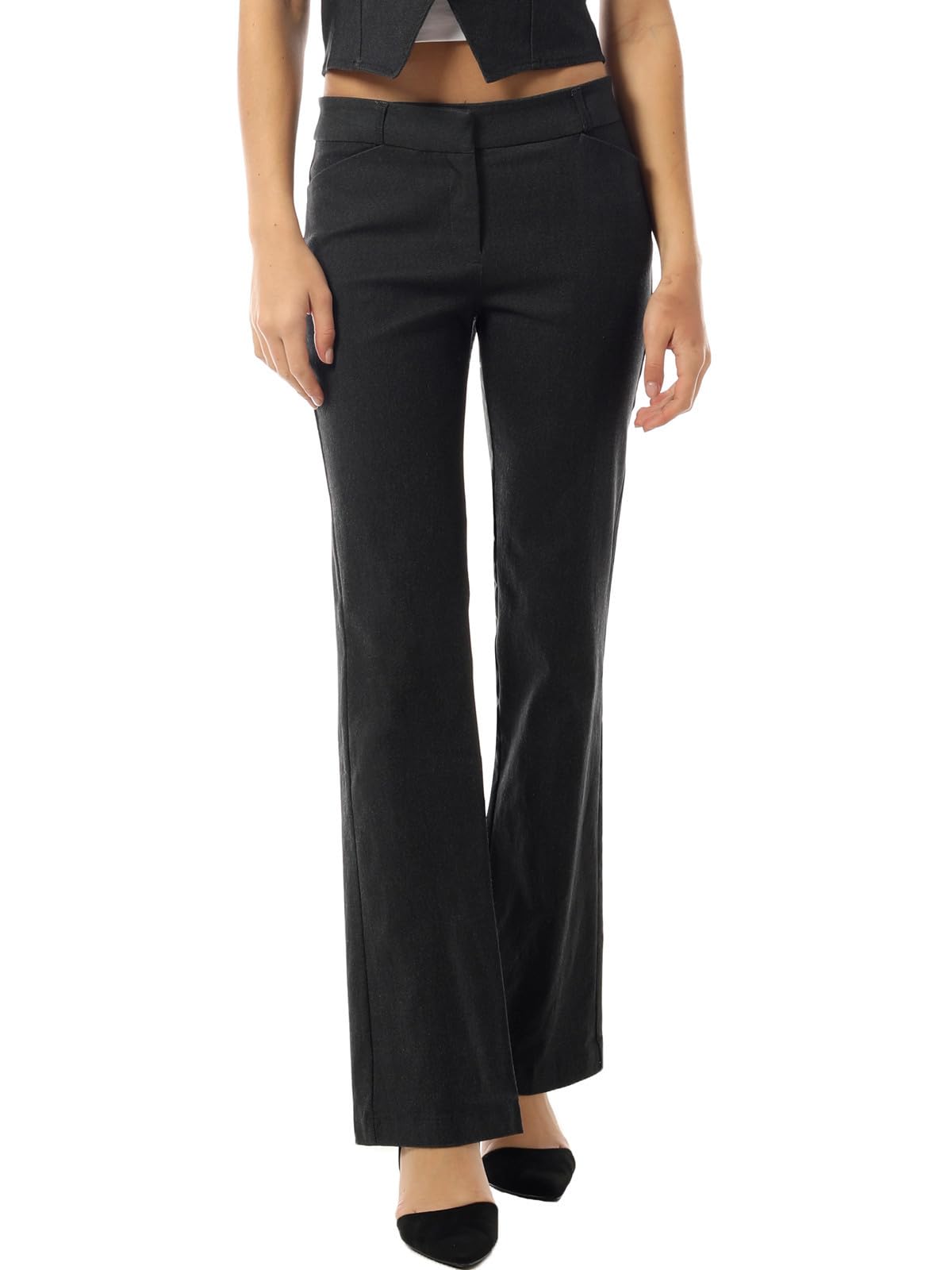 Design by Olivia Womens Ultra Stretch Bootcut Dress Pants Business Casual Office Trousers