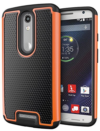 Droid Turbo 2 Case, Cimo [Shockproof] Case Heavy Duty Shock Absorbing Dual Layer Protection Cover for Motorola Verizon Droid Turbo 2 / Moto X Force (2015) - Orange