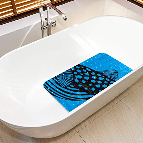 Tapis de bain pour bébé et enfant poisson bleu antidérapant baignoire