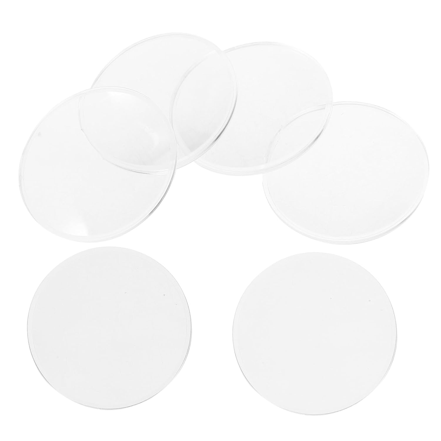 6pcs Acrylic Double Convex Optical Lenses for Science Teaching